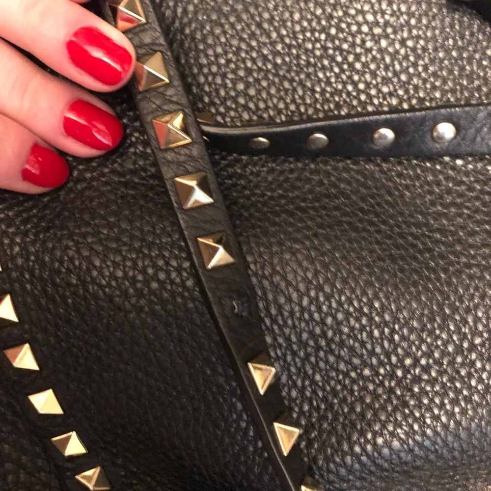 Valentino Rockstud leather  Pebbled Tote Bag